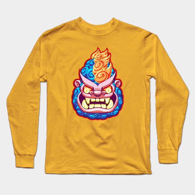 Night Guardian Gorilla Long Sleeve T-Shirt by BenDale